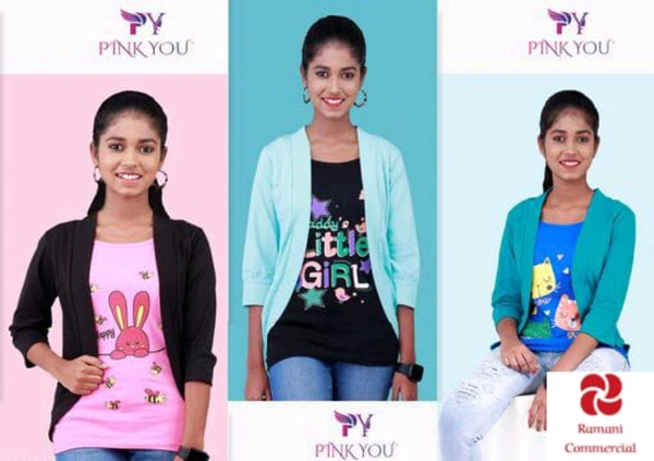 Girls Cotton Tshirts Combo of 3 - 5 to 16 Years, Multicolour